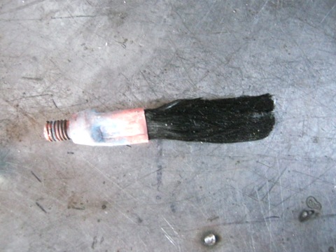 A carbon fibre electropolishing brush